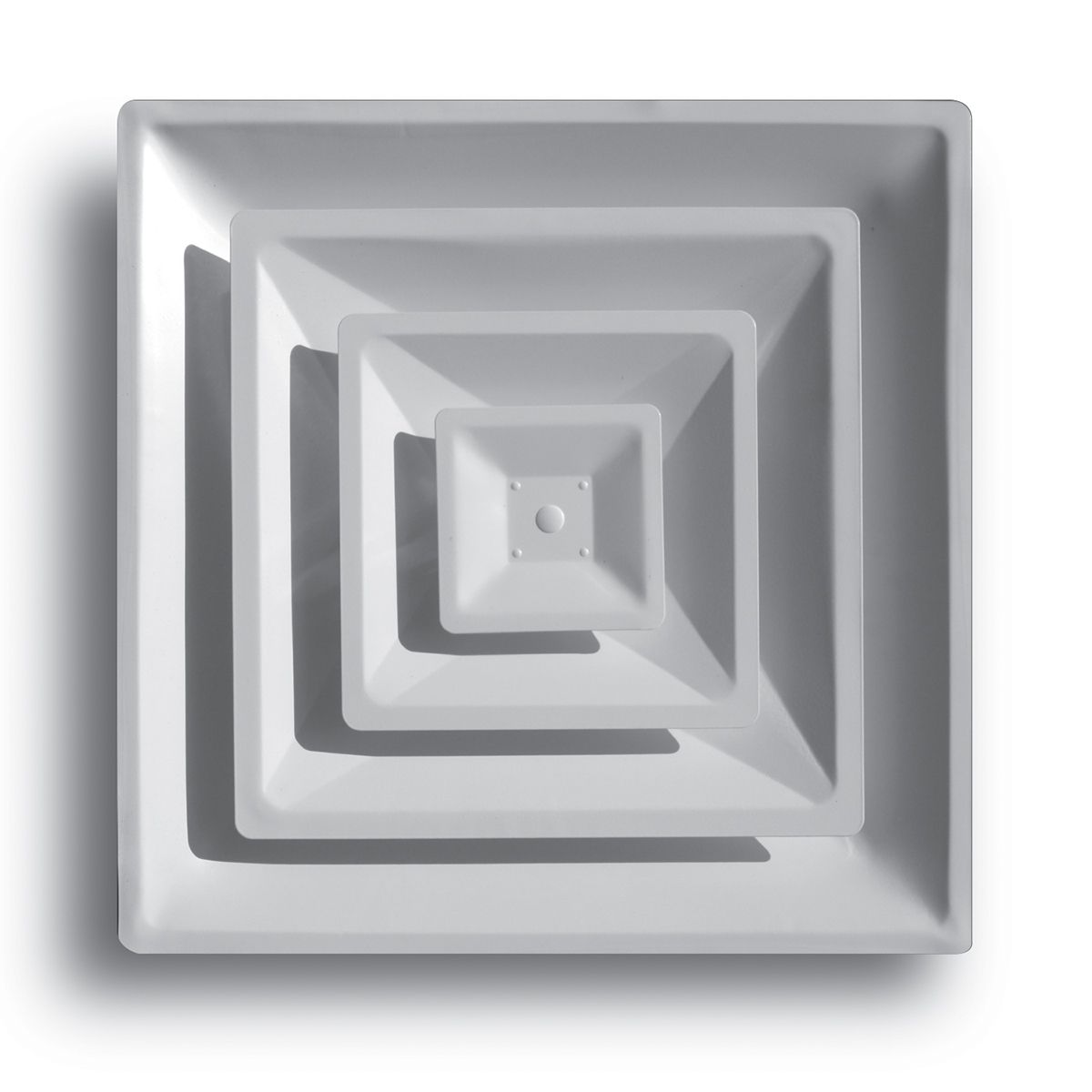 Diffuser, 3-Cone Step Down, T-Bar, Square, Lay-In, Steel