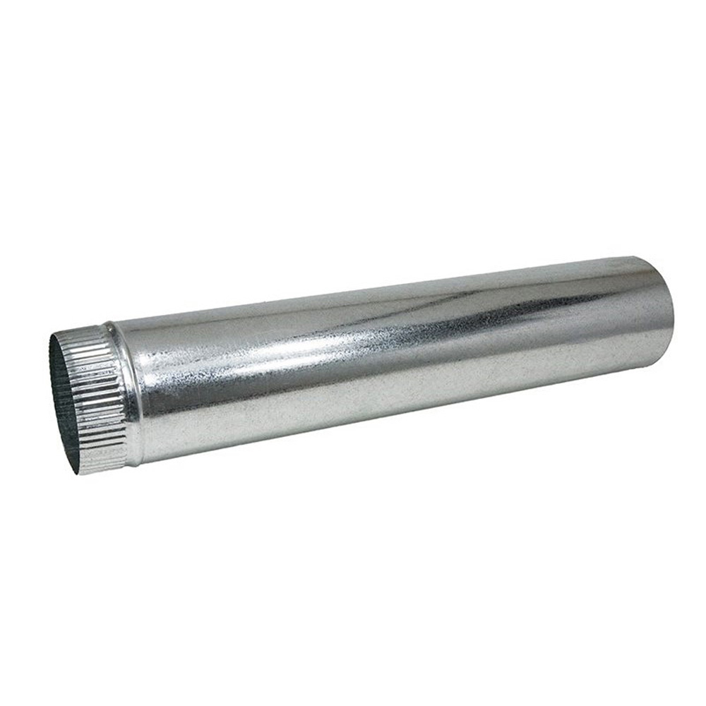 Duct Pipe, Snap Lock, 8 in, 2 ft LG, 26 gauge THK, Steel
