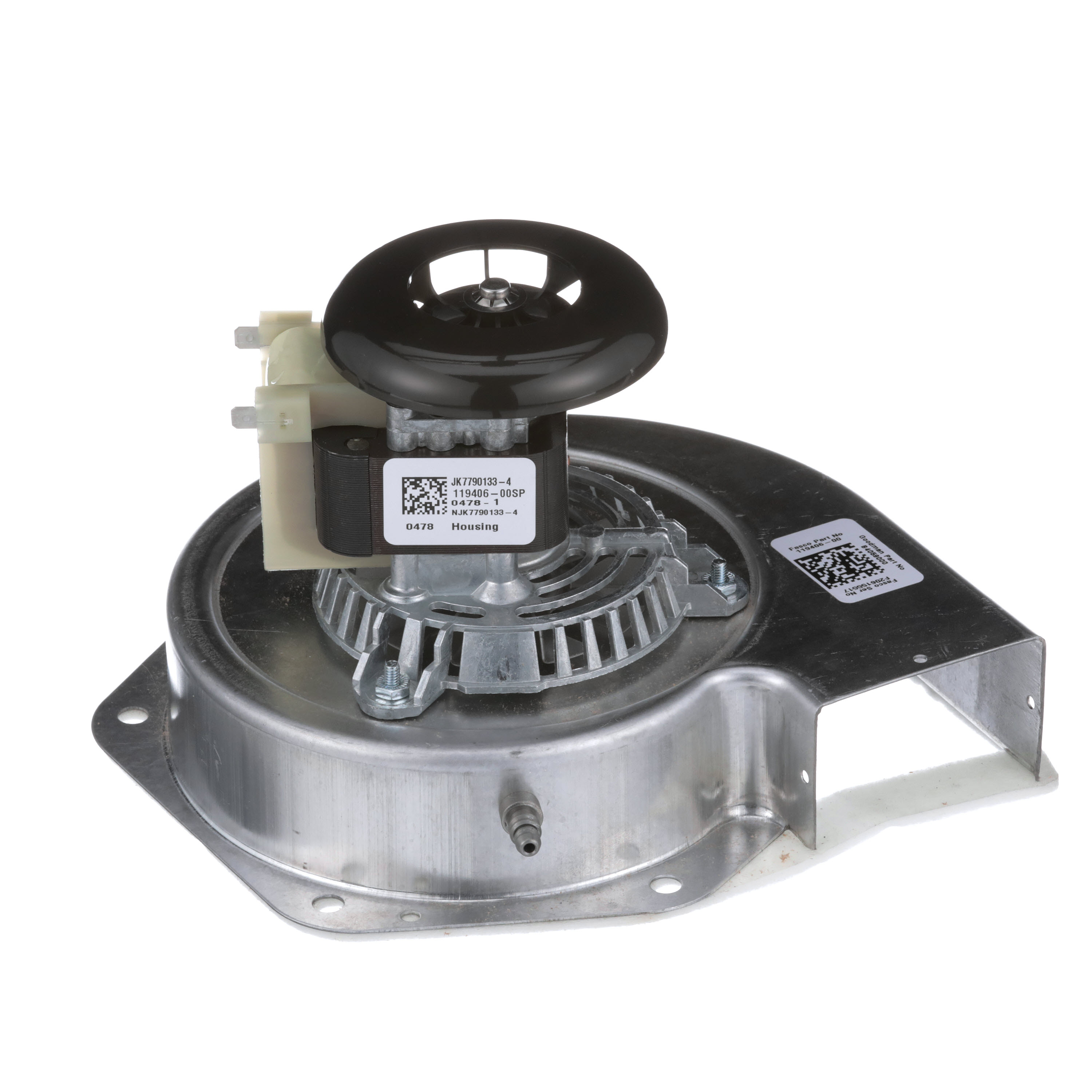 Induced Draft Motor, 1/50 Hp, 115 V, 1 Ph, 60 Hz, 0.4 A