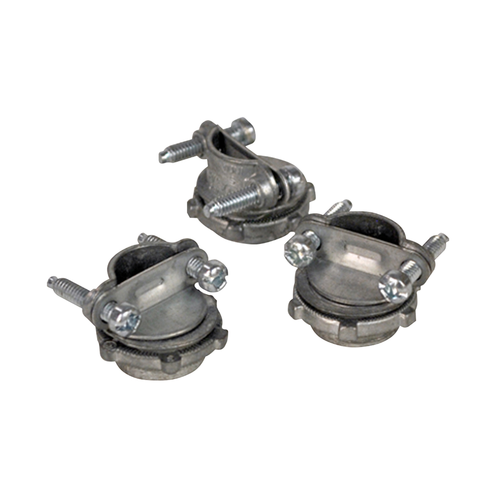 Conduit Connector, Romex Squeeze, 1.5 in, NPT, Die Cast Zinc