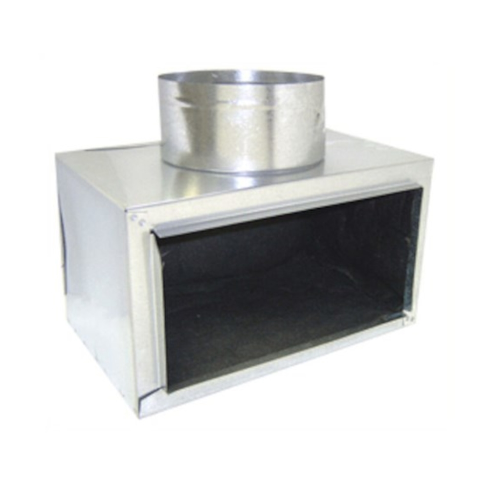 Duct Box, Slide Tap, 10 in WD, 7 in HT, 10 in LG, R-6