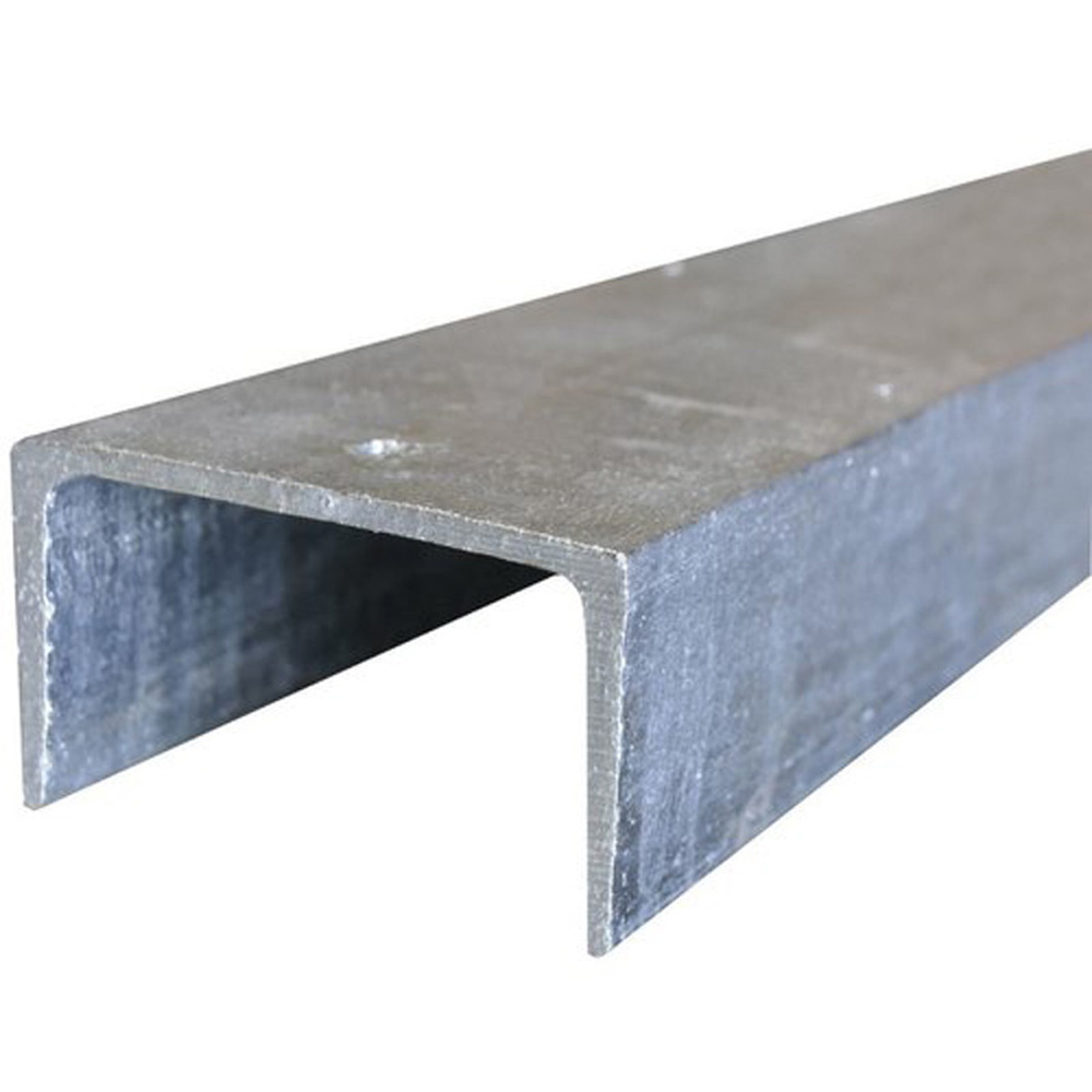 Channel, 2 in WD, 1.5 in HT, 10 ft LG, Steel, Galv